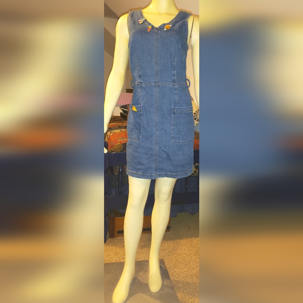 blue jean sleeveless dress